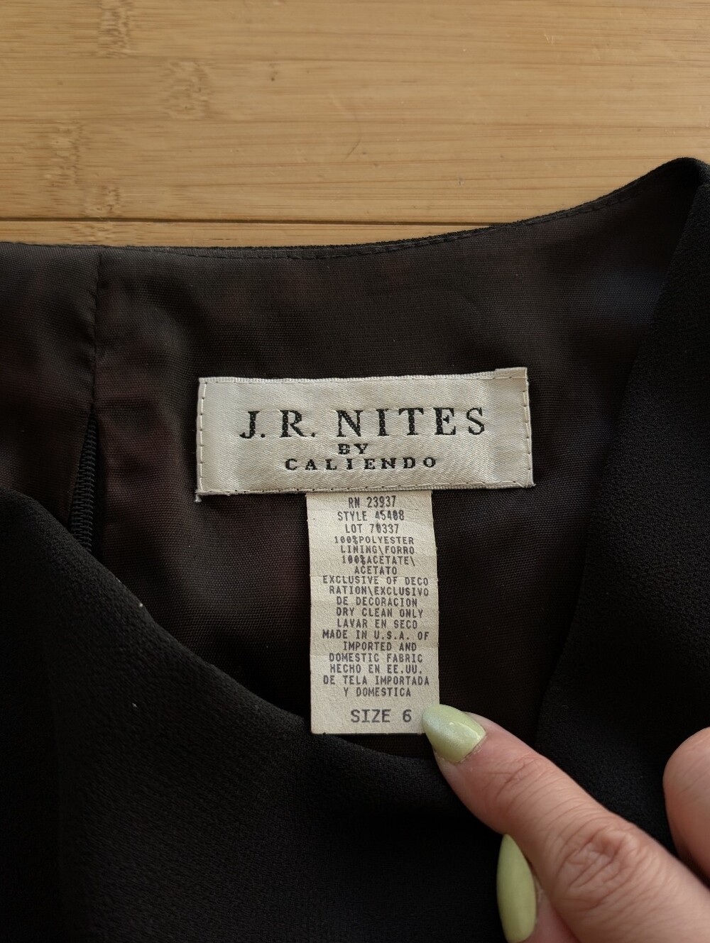 JR Nites Vintage Black Beaded Sleeveless Evening Blouse - Picture 5 of 7